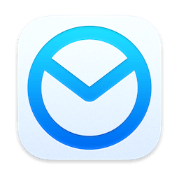 A square app icon with rounded corners, featuring a stylized clock symbol in shades of blue on a white background. The design is modern and minimalist, with the clock hands forming an abstract "M" shape.